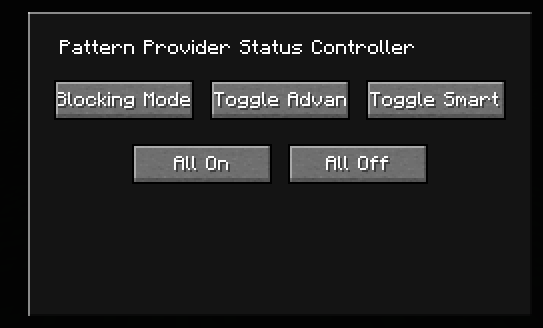 Pattern Provider Status Controller Interface