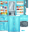 Blue Retro Fridge