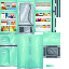Turquoise Retro Fridge