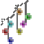 Icicle Multicolored Lights (Diagonal Left)